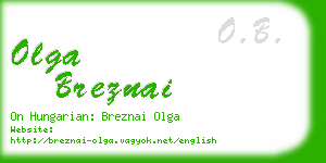 olga breznai business card